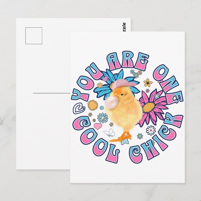 Postal Cute Chick - Eres una chica de Guay (Anverso / Reverso)