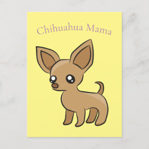 Postal Cute Chihuahua Mama Art Thunder_Cove