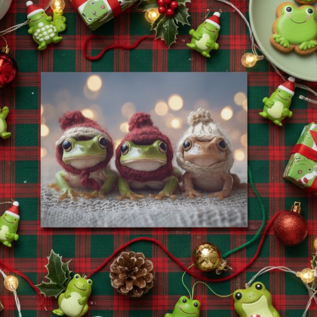 Postal Cute Christmas Frogs (Subido por el creador)