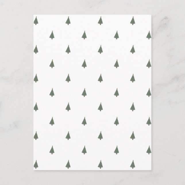 Postal Cute Christmas Tree Merry Christmas Card. (Anverso)