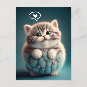 Postal Cute Chubby Kitten te ama