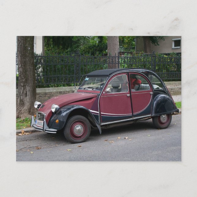 Postal Cute Citroen 2CV Charleston (Anverso)