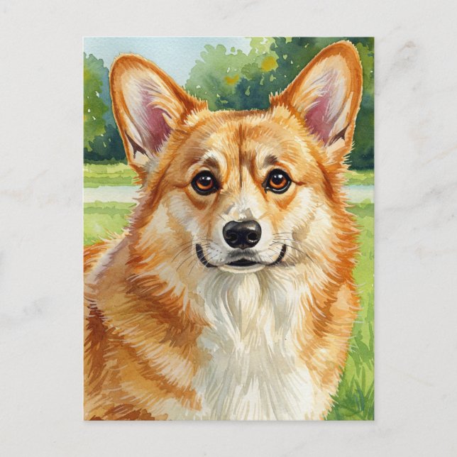 Postal Cute Corgi Welsh Corgi Queen Postcard (Anverso)