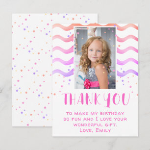Postal Cute Cumpleaños Estrella Agradecimiento Foto de Ni