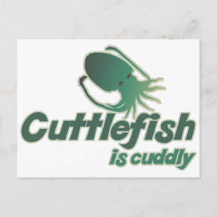 Postal Cute Cuttlefish quiere acurrucarse