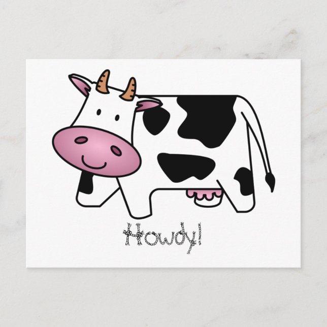 Postal Cute Dairy Cow (Anverso)