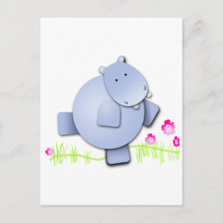 Postal Cute Dancing Hippo