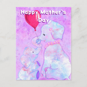 Postal Cute Elephant Mother's Day Card