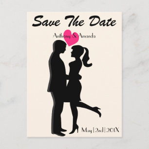 Postal Cute Engagement y Save the Date