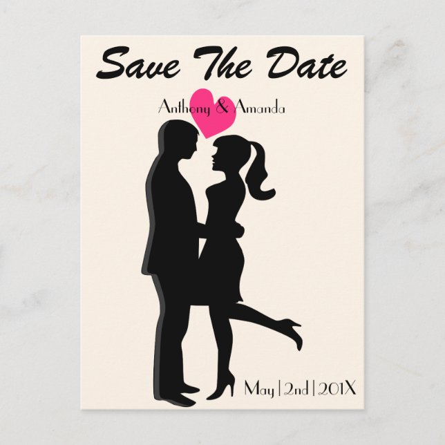 Postal Cute Engagement y Save the Date (Anverso)