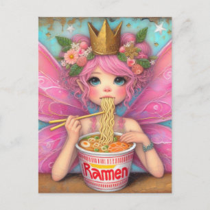 Postal Cute Fairy Eating Ramen