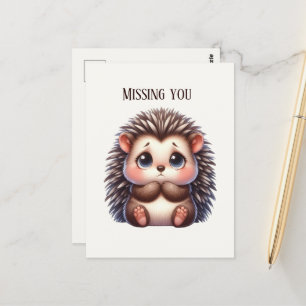 Postal Cute Falta tu erizo
