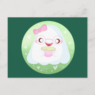 Postal Cute Fantasma de Matcha Latte