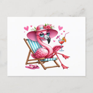 Postal Cute Flamingo Clipart