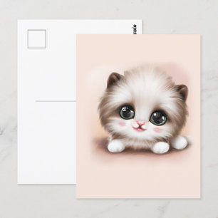 Postal Cute Fluffy Furr Ball Kitten