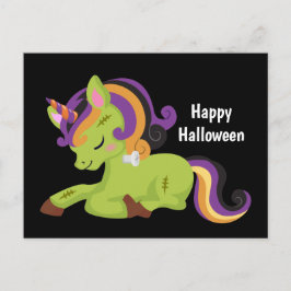 Postal Cute Frankenstein Unicorn Halloween