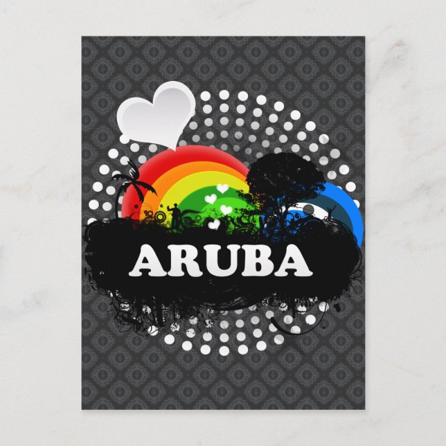 Postal Cute Fruity Aruba (Anverso)
