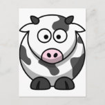 Postal Cute Funny Cow<br><div class="desc">Creado por Rhonda Albom basado en obras de arte editadas de dominio público.</div>