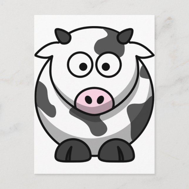 Postal Cute Funny Cow (Anverso)