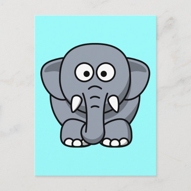 Postal Cute Funny Elephant (Anverso)
