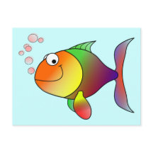 Cute Funny Fish - Colorido