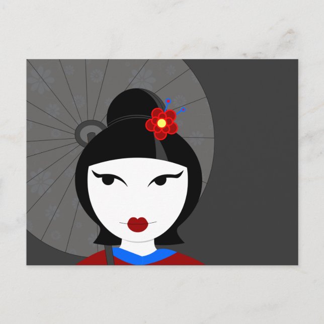Postal Cute Geisha (Anverso)