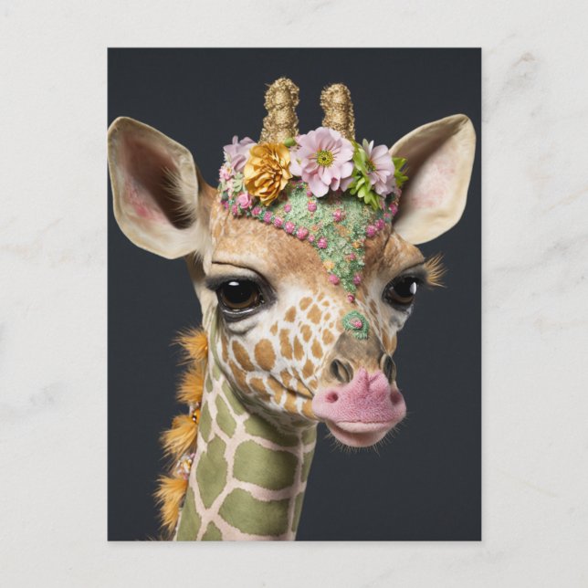 Postal Cute Giraffe (Anverso)