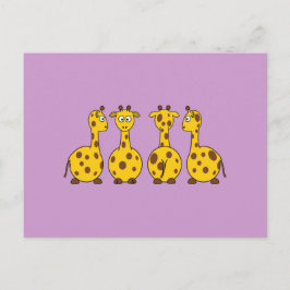 Postal Cute Giraffe, animal salvaje