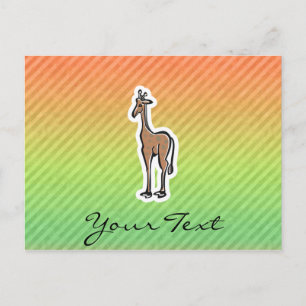 Postal Cute Giraffe; Colorul