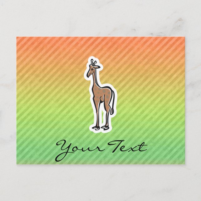 Postal Cute Giraffe; Colorul (Anverso)