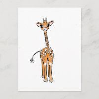 Cute Giraffe drawing, safari animals 
