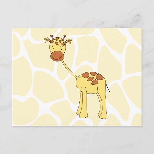 Postal Cute Giraffe. Personalizado. (Anverso)