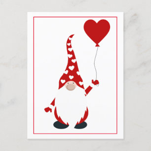 Postal Cute Gnome Valentine