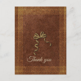 Postal Cute Gold Bow Gracias