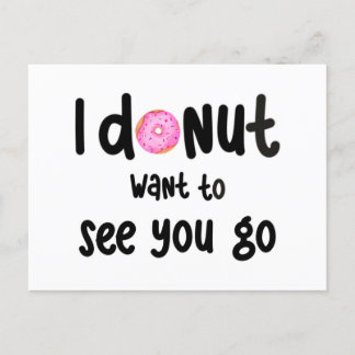 Postal Cute goodbye greeting card - donut