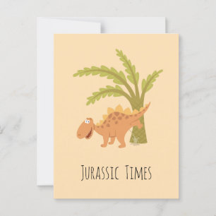 Postal Cute gracioso dinosaurio Dino Peeing Jurassic Fern