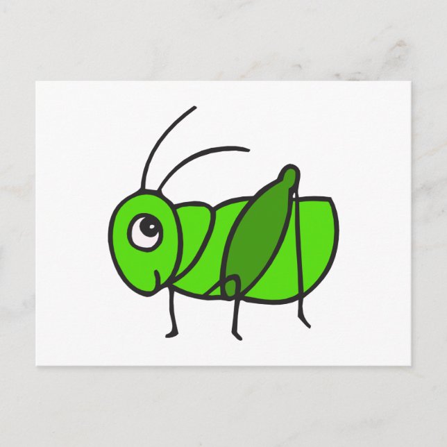 Postal Cute Grasshopper (Anverso)