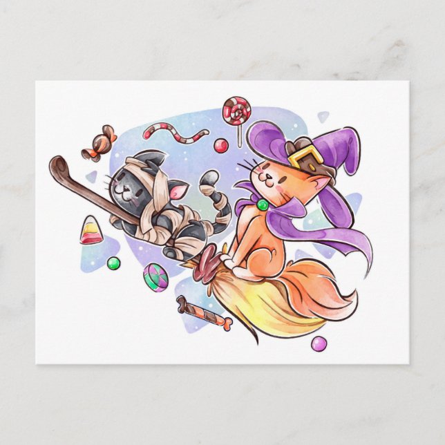 Postal Cute Halloween (Anverso)