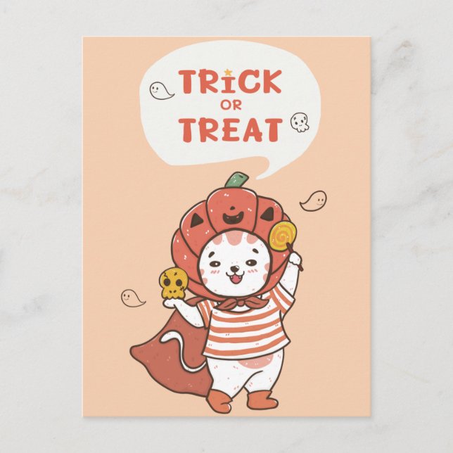 Postal Cute Halloween (Anverso)