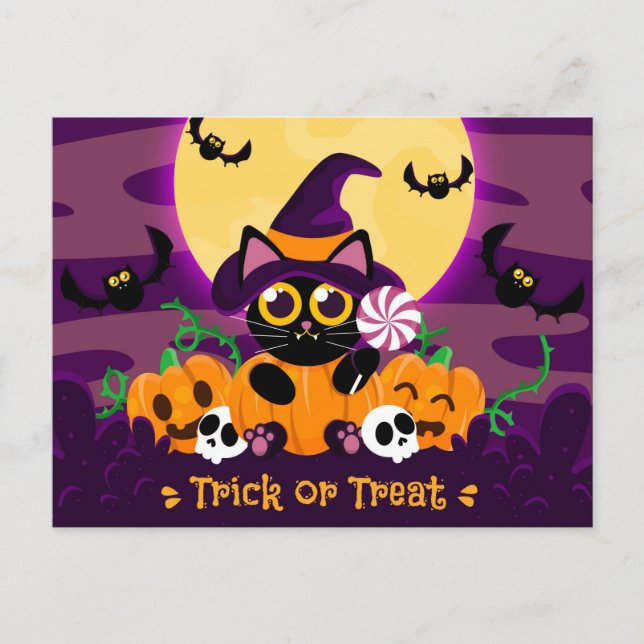 Postal Cute Halloween (Anverso)