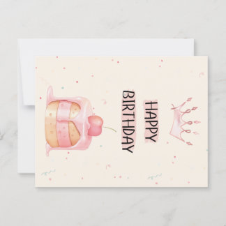 Postal Cute Happy Birthday Card