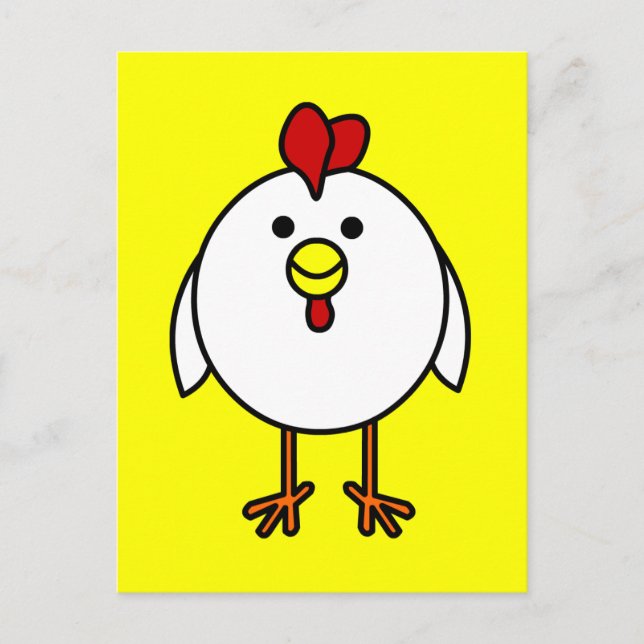 Postal Cute Happy Chicken (Anverso)