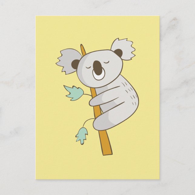 Postal Cute Happy Koala (Anverso)