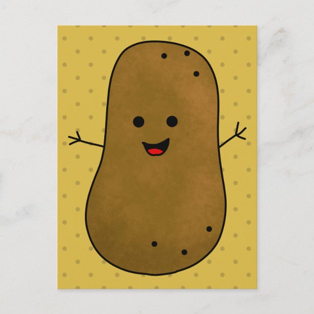 Postal Cute Happy Potato (Anverso)