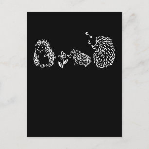 Postal Cute Hedgehogs Mascota durmiente familiar