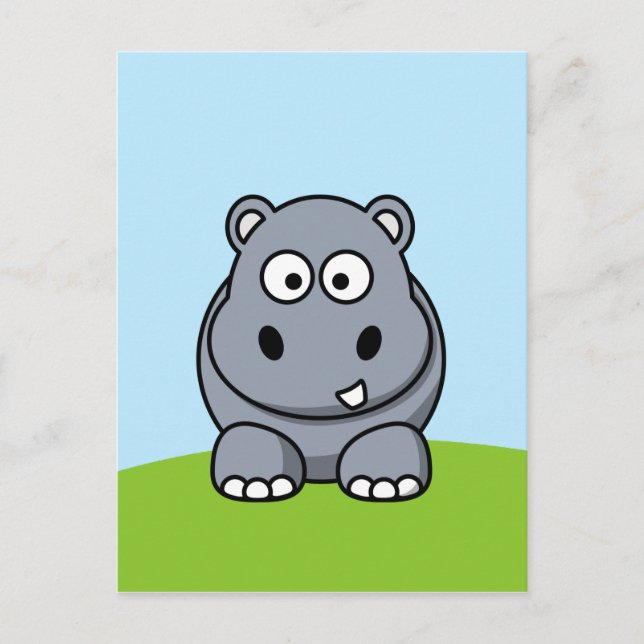 Postal Cute Hippo (Anverso)