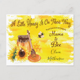 Postal Cute Honey Bee Rustic Gender Neutral Baby Shower I
