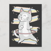 Cute Hula Hoop Kitty Bailando Cat Dance Lover