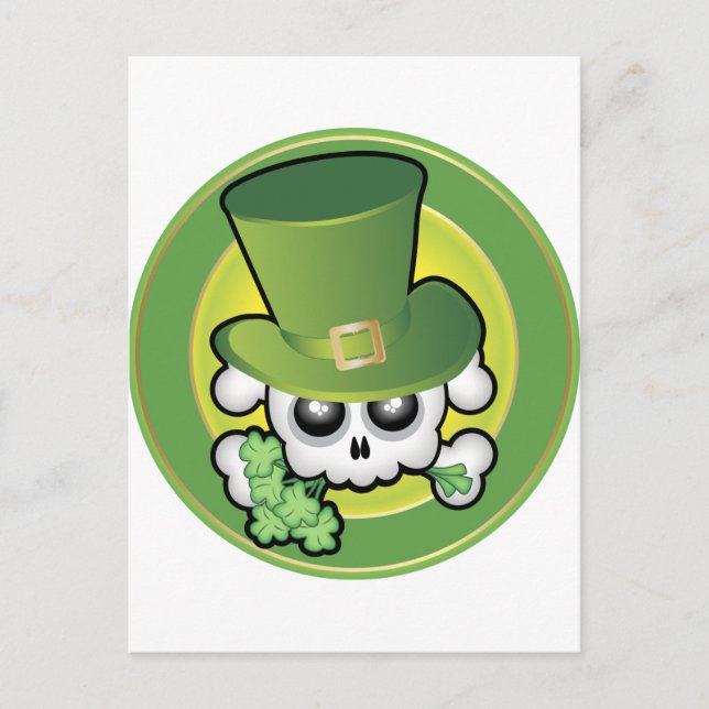 Postal Cute Irish Skull (Anverso)