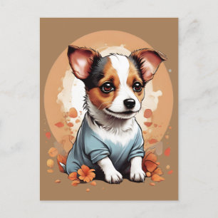 Postal Cute Jack Russell Puppy